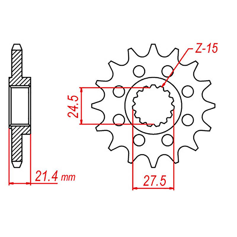 MTX Parts Spkt Front Oe Steel 709 17T