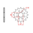 MTX Parts Spkt Front Oe Steel 423 17T