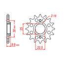 MTX Parts Spkt Front Oe Steel 403 15T