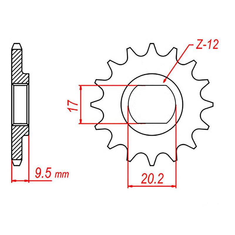 MTX Parts Spkt Front Oe Steel 10T