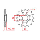 SPKT FRONT OE STEEL 444 17T