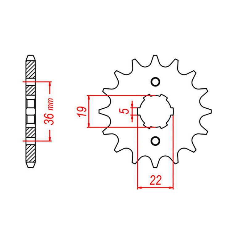 SPKT FRONT OE STEEL 1352 14T