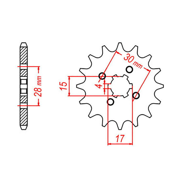 MTX Parts Spkt Front Oe Steel 253 13T