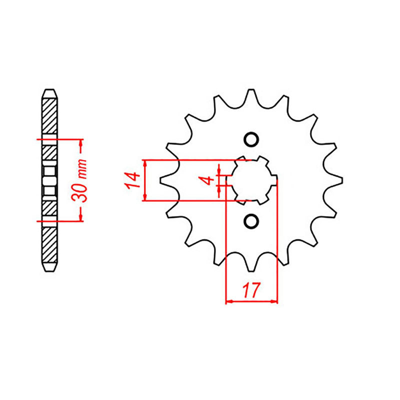 MTX Parts Spkt Front Oe Steel 249 13T