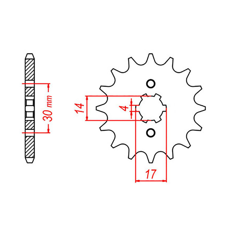 SPKT FRONT OE STEEL 249 14T