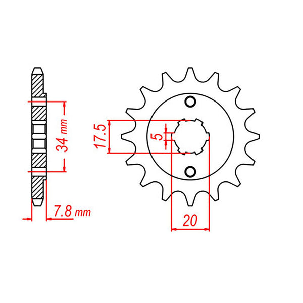 SPKT FRONT OE STEEL 327 12T #520