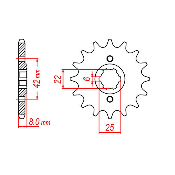 MTX Parts Spkt Front Oe Steel 281 13T #520