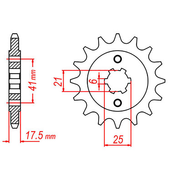 MTX Parts Spkt Front Oe Steel 294 15T #525