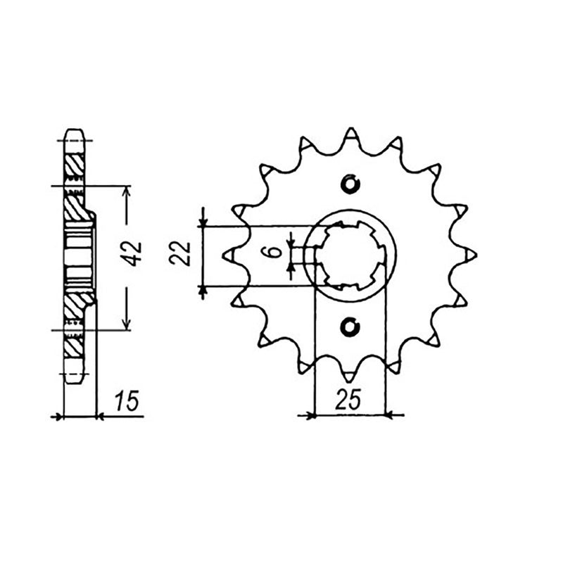 SPKT FRONT OE STEEL 292 16T