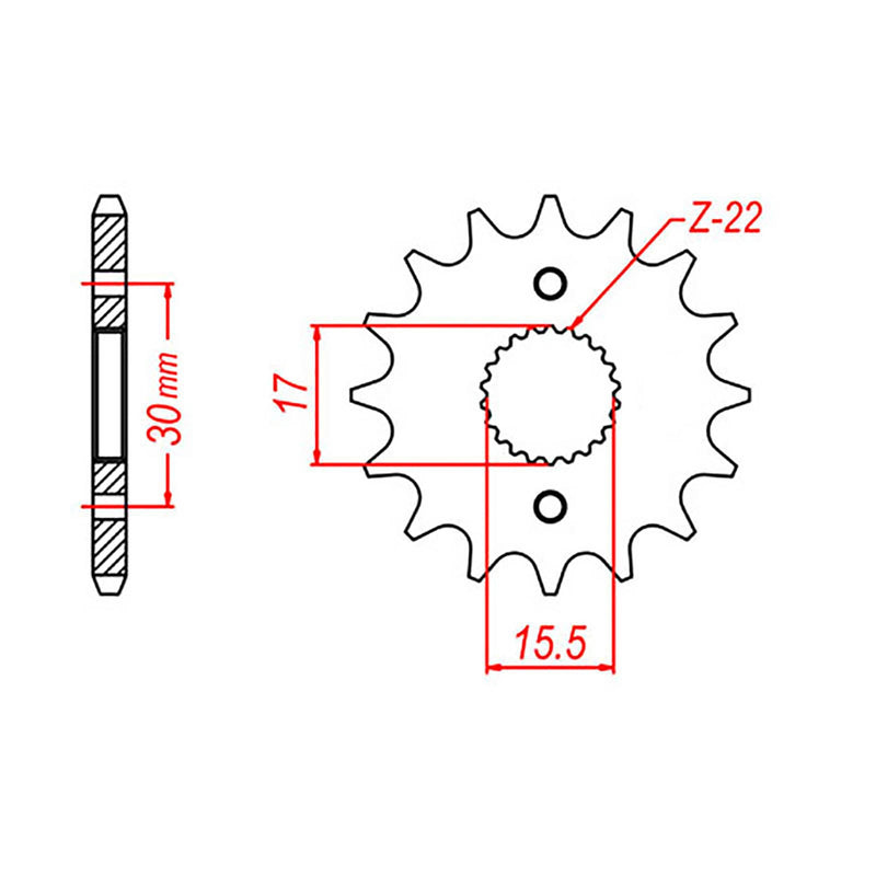MTX Parts Spkt Front Oe Steel 1256 13T