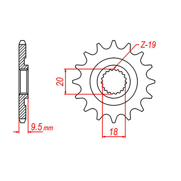 MTX Parts Spkt Front Oe Steel 268 13T #520