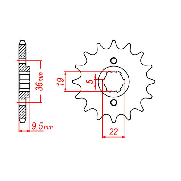 MTX Parts Spkt Front Oe Steel 337 13T #520