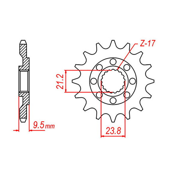 MTX Parts Spkt Front Oe Steel 284 12T #520