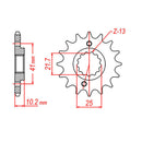 MTX Parts Spkt Front Oe Steel 308 14T