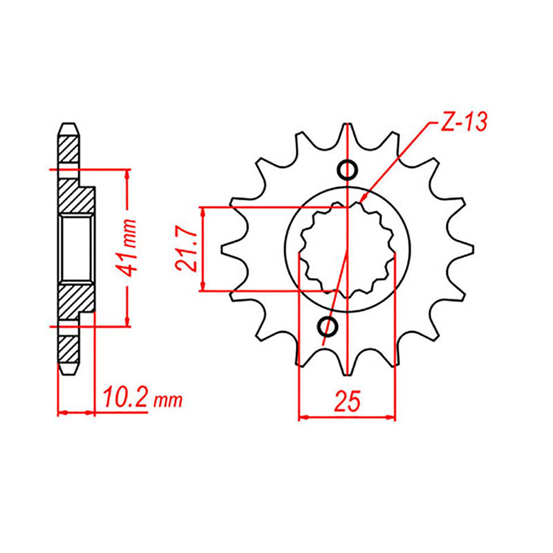 MTX Parts Spkt Front Oe Steel 308 14T