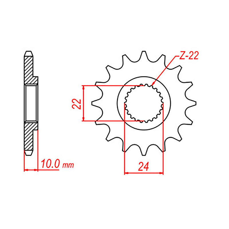 MTX Parts Spkt Front Oe Steel 402 13T