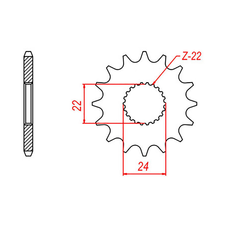 MTX Parts Spkt Front Oe Steel 394 16T