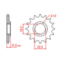 MTX Parts Spkt Front Oe Steel 409 13T