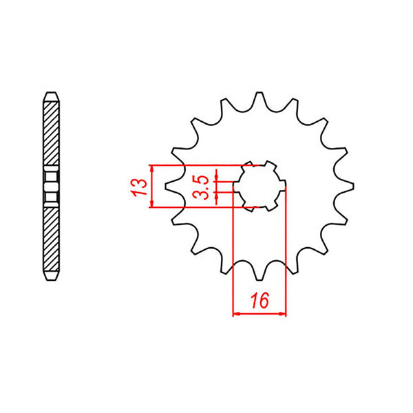 MTX Parts Spkt Front Oe Steel 562 10T #420