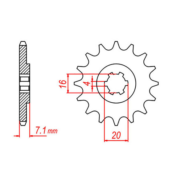 MTX Parts Spkt Front Oe Steel 422 11T #520