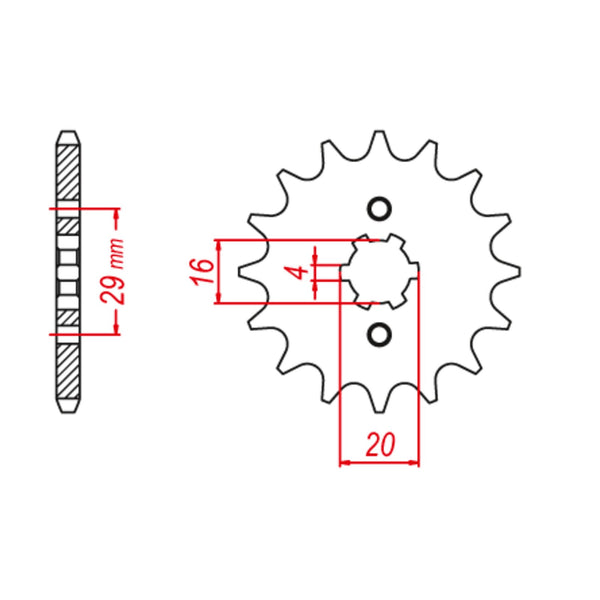 SPKT FRONT OE STEEL 422 12T #520