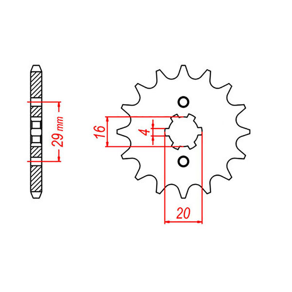 MTX Parts Spkt Front Oe Steel 425 13T #428