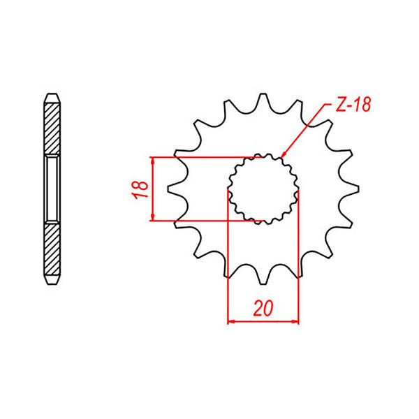 MTX Parts Spkt Front Oe Steel 426 12T #428