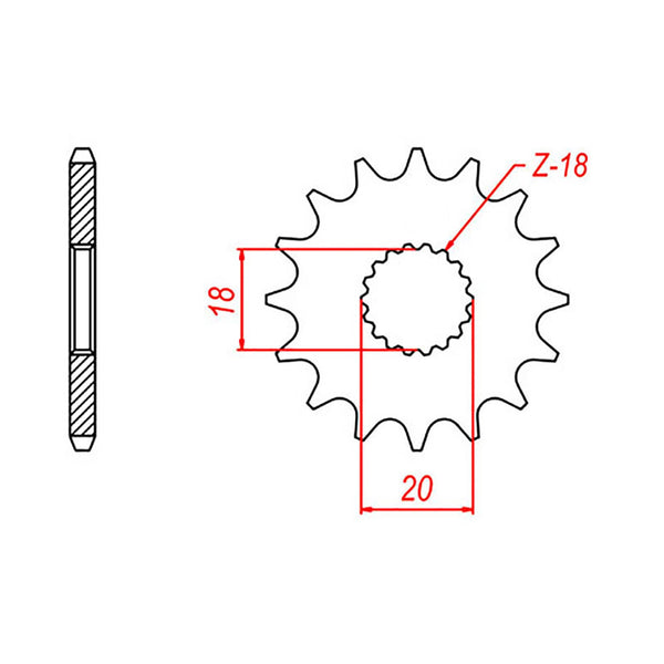 MTX Parts Spkt Front Oe Steel 426 13T #428