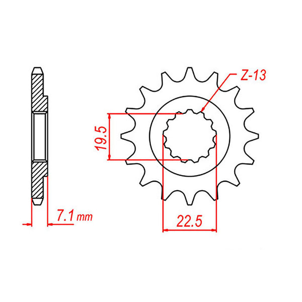 MTX Parts Spkt Front Oe Steel 434 15T #520