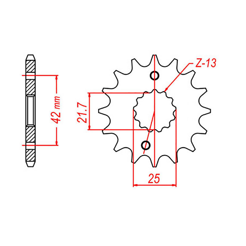 MTX Parts Spkt Front Oe Steel 436 14T