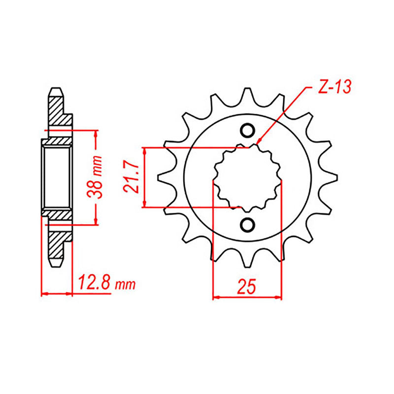 MTX Parts Spkt Front Oe Steel 511 15T