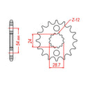 MTX Parts Spkt Front Oe Steel 517 17T