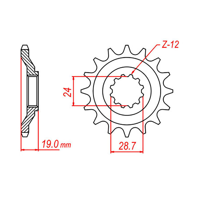 SPKT FRONT OE STEEL 526 15T