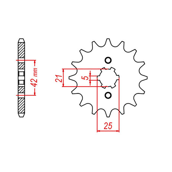 SPKT FRONT OE STEEL 569 14T #520