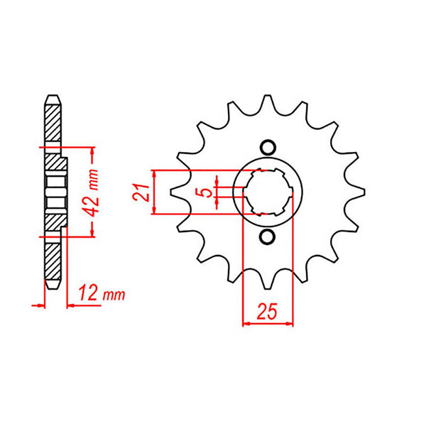 MTX Parts Spkt Front Oe Steel 571 16T #530