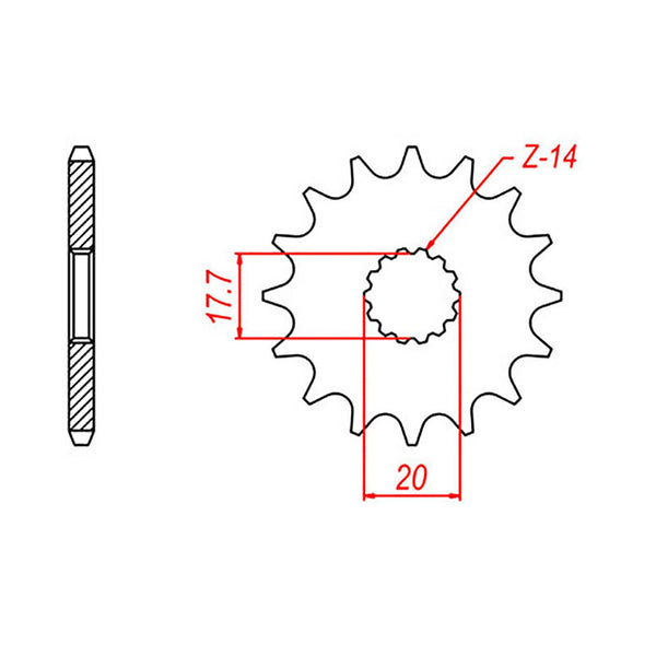 MTX Parts Spkt Front Oe Steel 558 13T #428