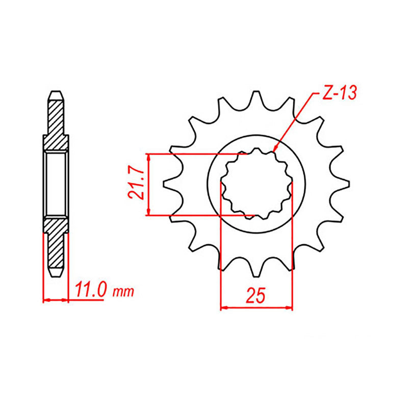 MTX Parts Spkt Front Oe Steel 580 16T
