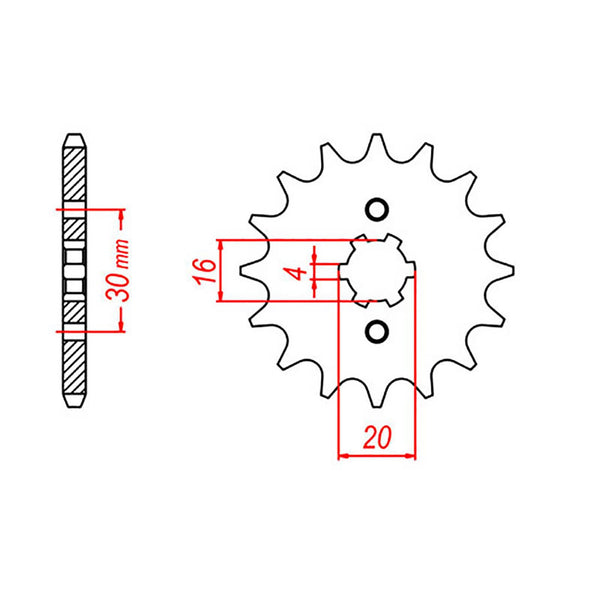 MTX Parts Spkt Front Oe Steel 548 13T #428