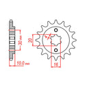 MTX Parts Spkt Front Oe Steel 711 14T