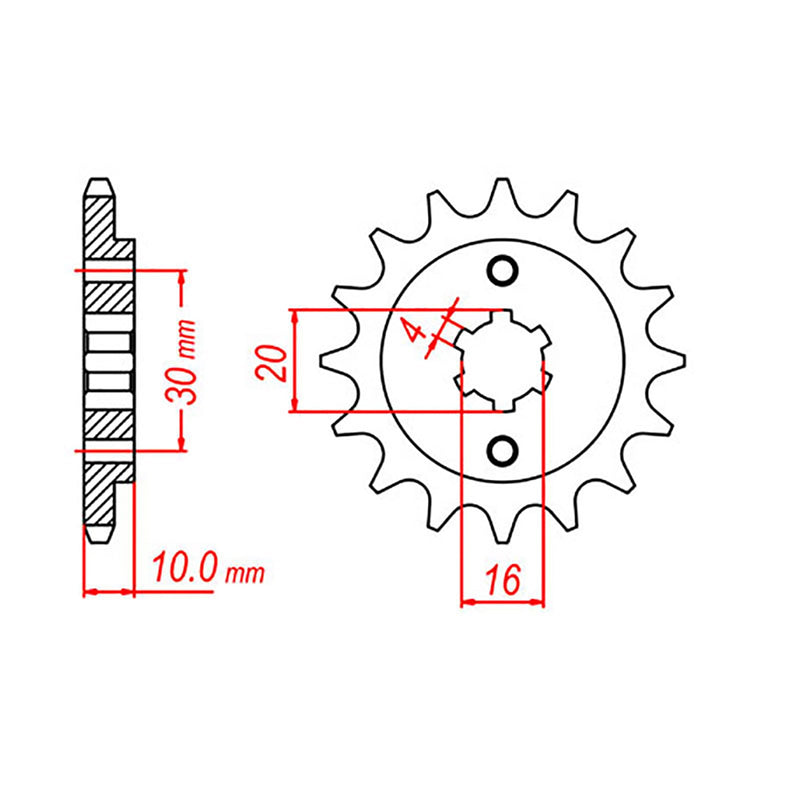 MTX Parts Spkt Front Oe Steel 711 14T