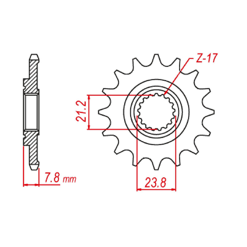 SPKT FRONT MTX HORNET 1344 13T