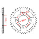 MTX Parts Spkt Rear Oe Steel 264 45T