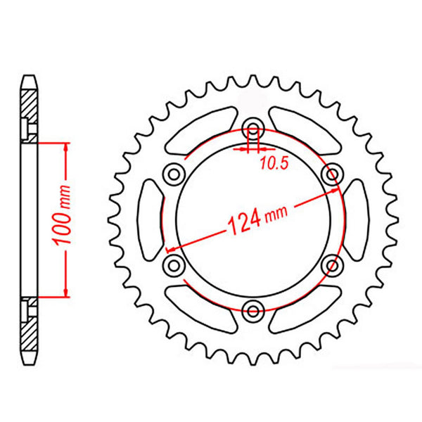 MTX Parts Spkt Rear Oe Steel 735 38T #520