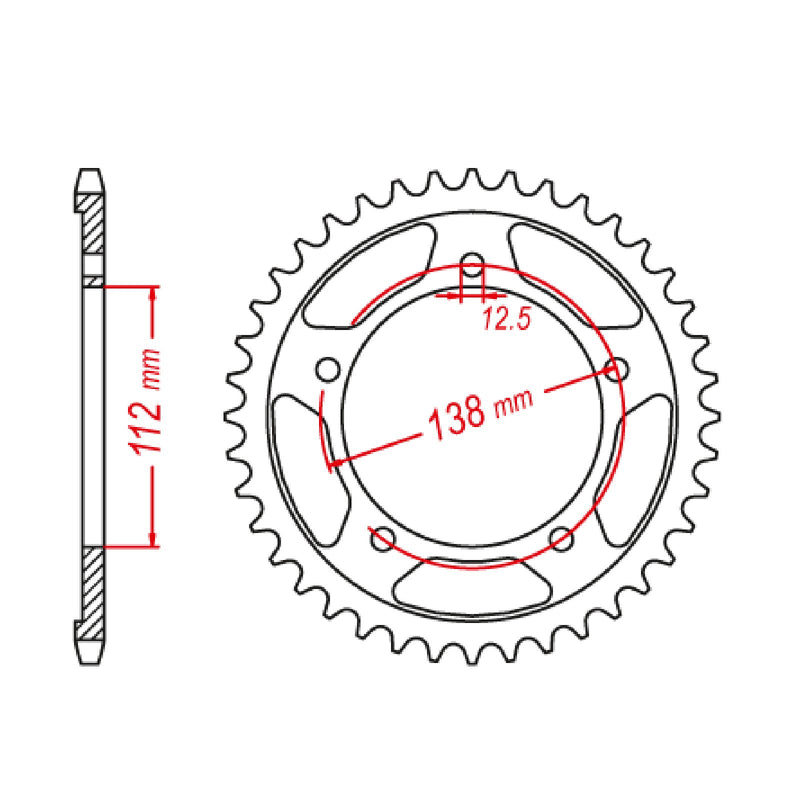 SPROCKET REAR MTX 1316 41T
