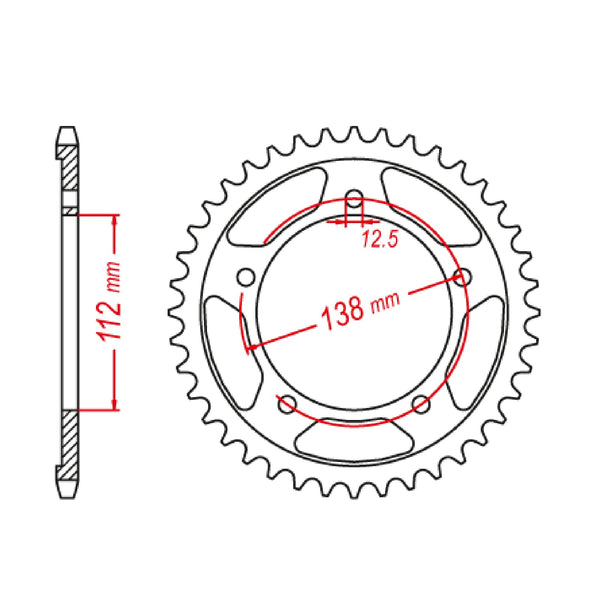 MTX Parts Sprocket Rear Mtx 1316 41T #520