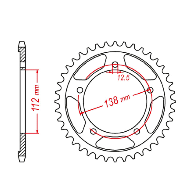 MTX Parts Sprocket Rear Mtx 1316 41T