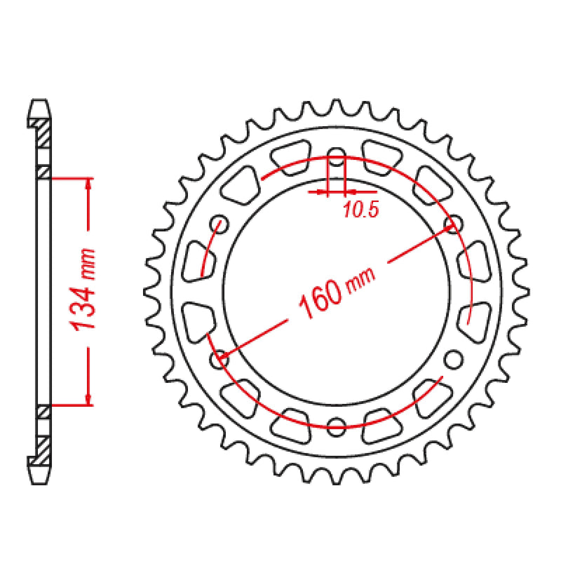 MTX 1317 Steel Rear Sprocket