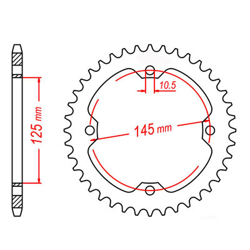 MTX Parts Spkt Rear Oe Steel 1857 38T