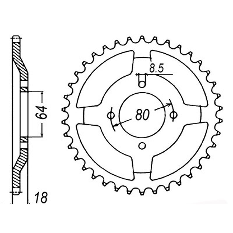 SPKT REAR OE STEEL 1925 51T