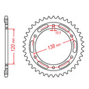 MTX Parts Spkt Rear Oe Steel 1220 38T
